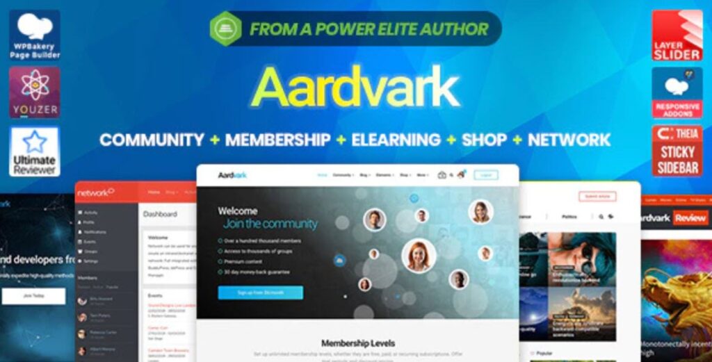 Aardvark Nulled BuddyPress, Membership & Community Theme Free Download