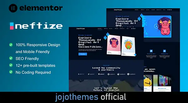 Neftize - NFT Portfolio & Digital Items Elementor Template Kit