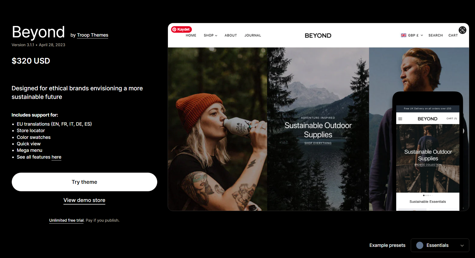 Beyond Shopify Theme