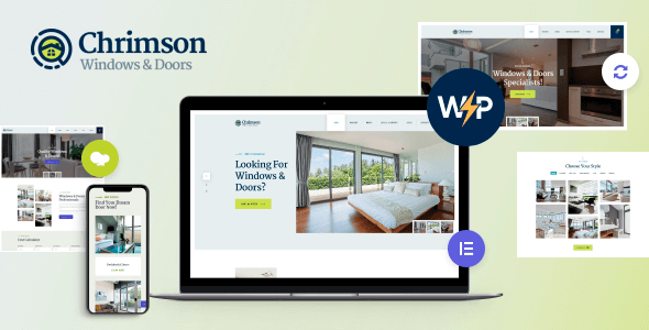 Chrimson v1.2.6 Windows & Doors Services Store WordPress Theme + Elementor